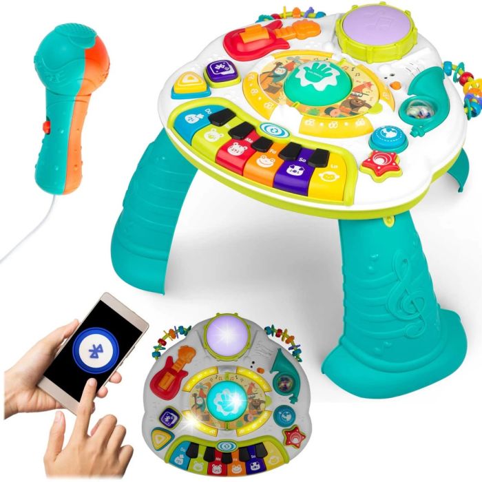 Ricokids Παιδικό Εκπαιδευτικό τραπέζι με μουσική απο Bluetooth RK-812 50 x 56 x 29 cm με αποσπόμενο μικρόφωνο